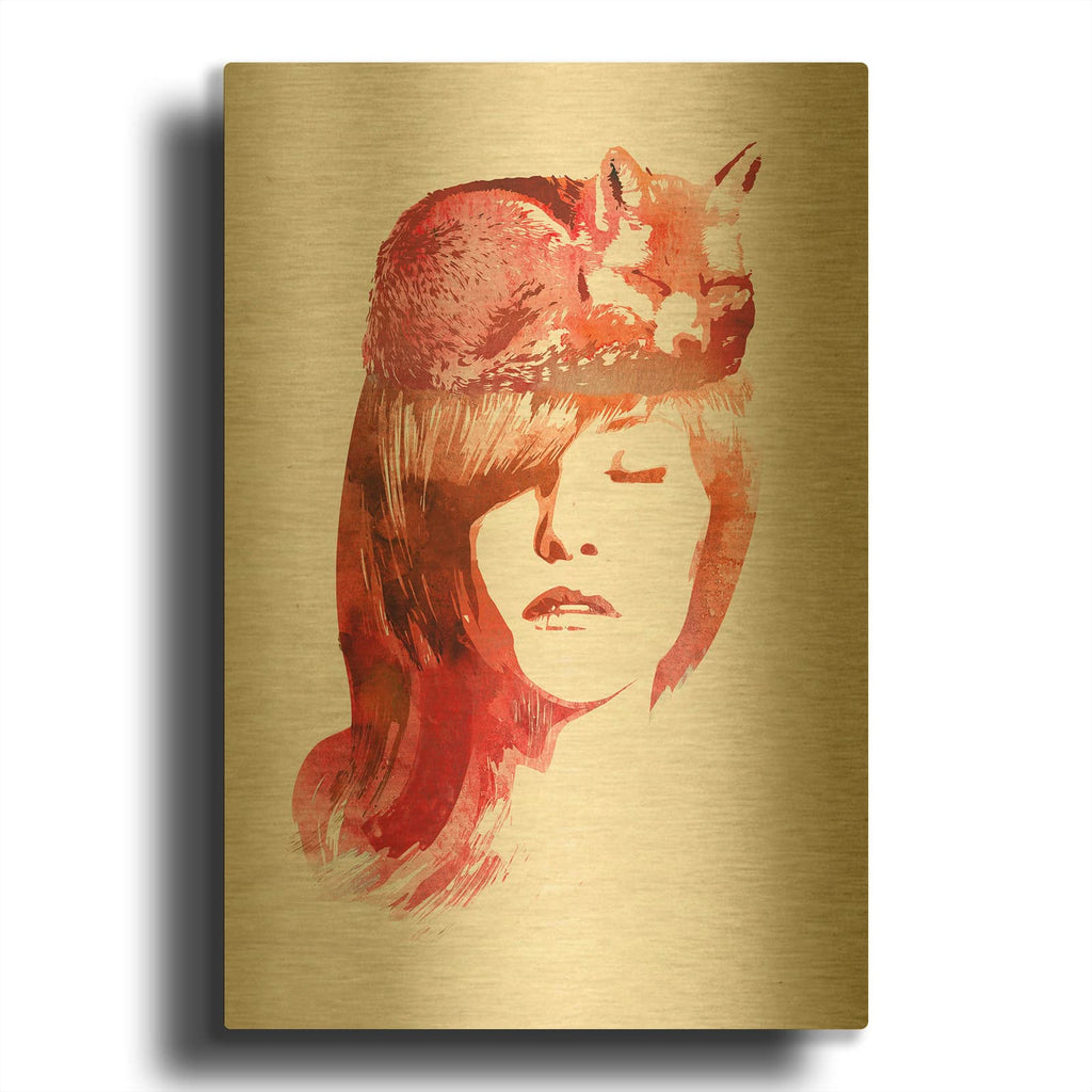 'Perfect Silence' By Robert Farkas Gold Metal Wall Art