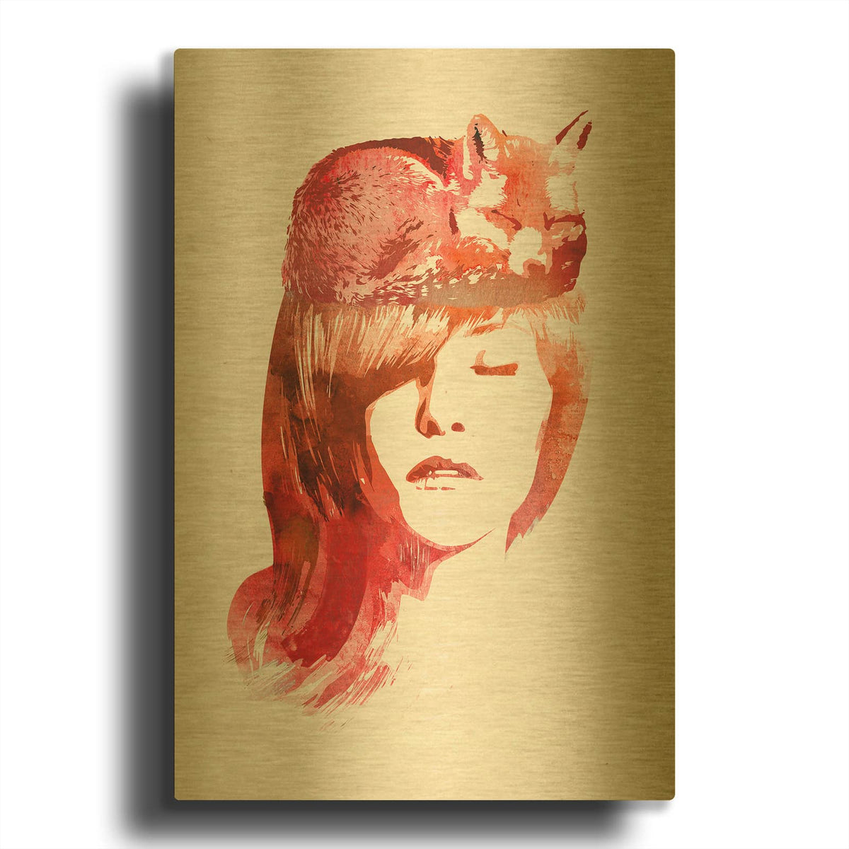 'Perfect Silence' By Robert Farkas Gold Metal Wall Art