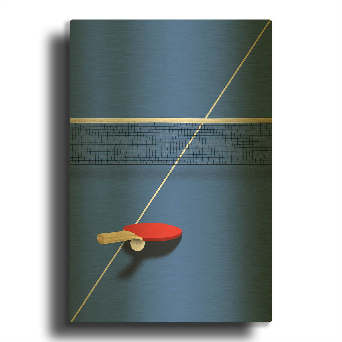 'Pingpong' By Robert Farkas Gold Metal Wall Art
