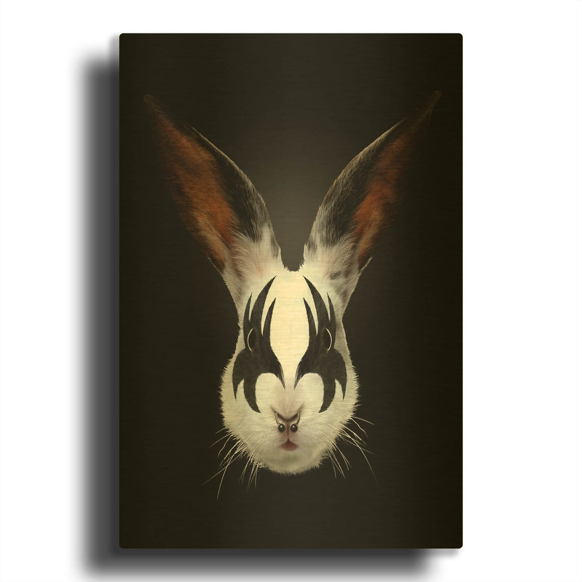 'Rabbit Rocks' By Robert Farkas Gold Metal Wall Art