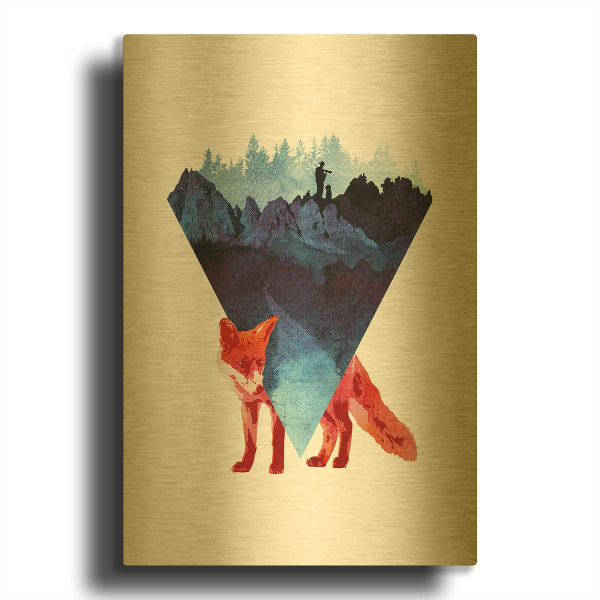 'Risky Road' By Robert Farkas Gold Metal Wall Art
