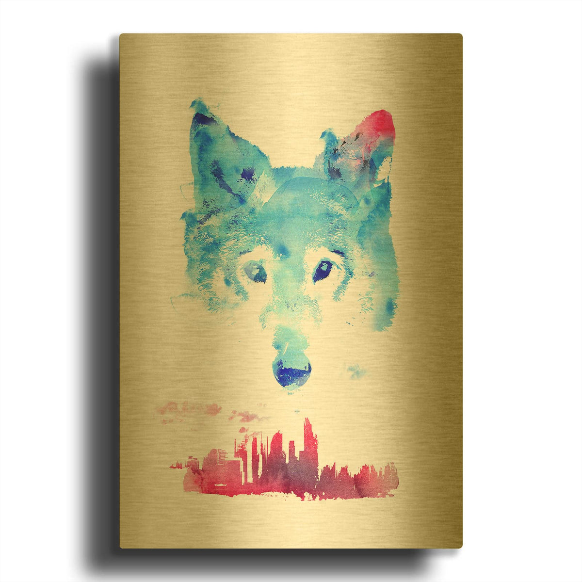 'The Guardian' By Robert Farkas Gold Metal Wall Art
