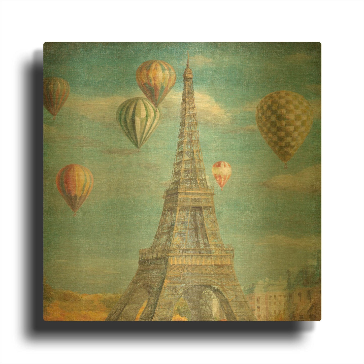 'Balloon Festival' By Danhui Nai Gold Metal Wall Art