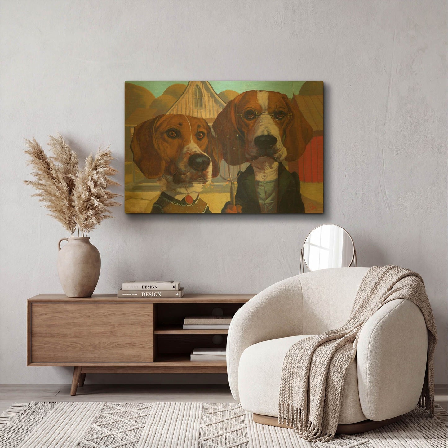 'American Gothic' By Thomas Fluharty Gold Metal Wall Art