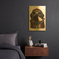 'Aviator Pug' By Thomas Fluharty Gold Metal Wall Art