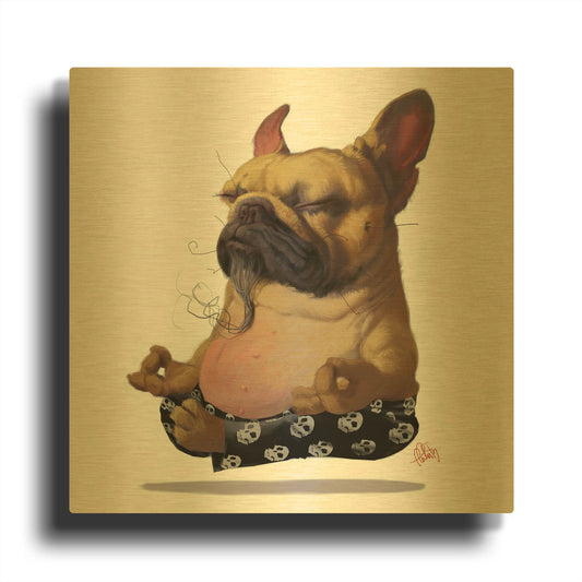 'Floater' By Thomas Fluharty Gold Metal Wall Art