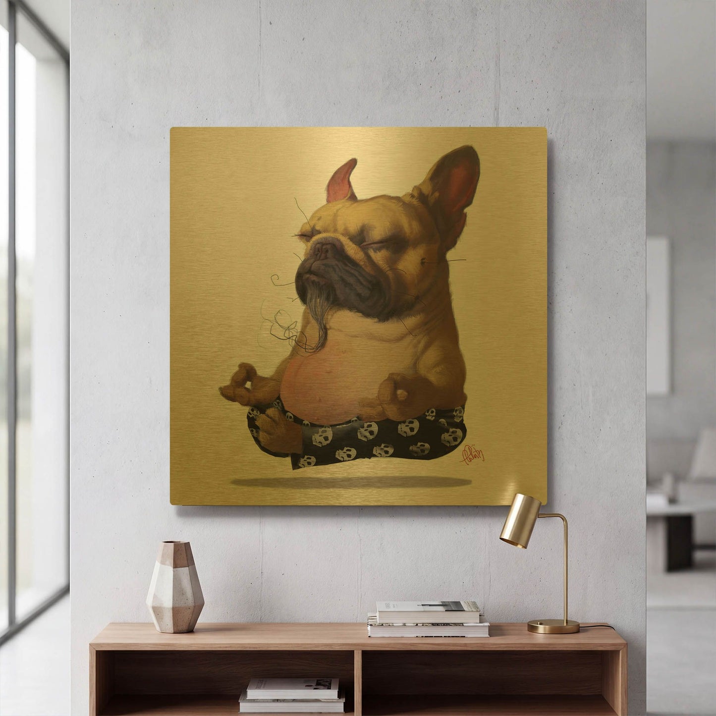 'Floater' By Thomas Fluharty Gold Metal Wall Art