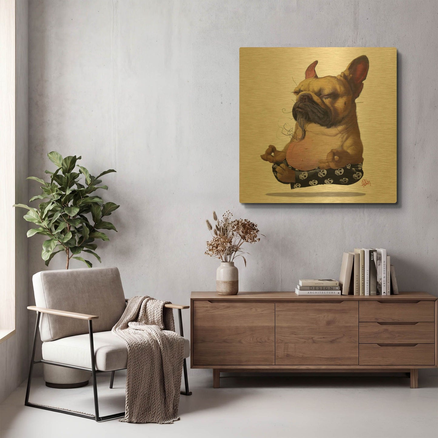 'Floater' By Thomas Fluharty Gold Metal Wall Art