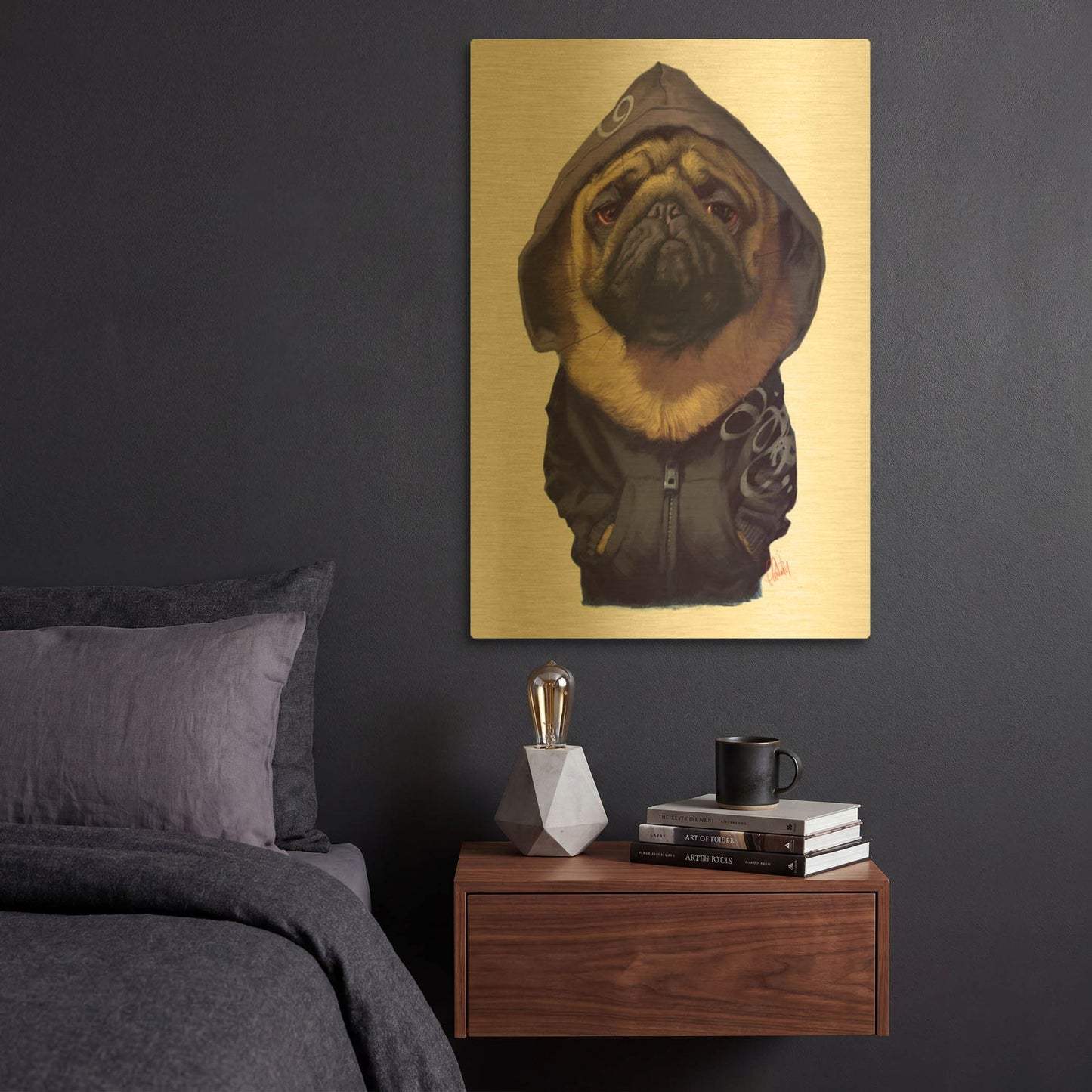 'Homie' By Thomas Fluharty Gold Metal Wall Art