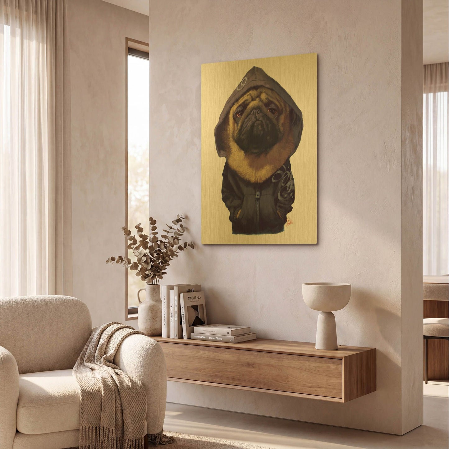 'Homie' By Thomas Fluharty Gold Metal Wall Art