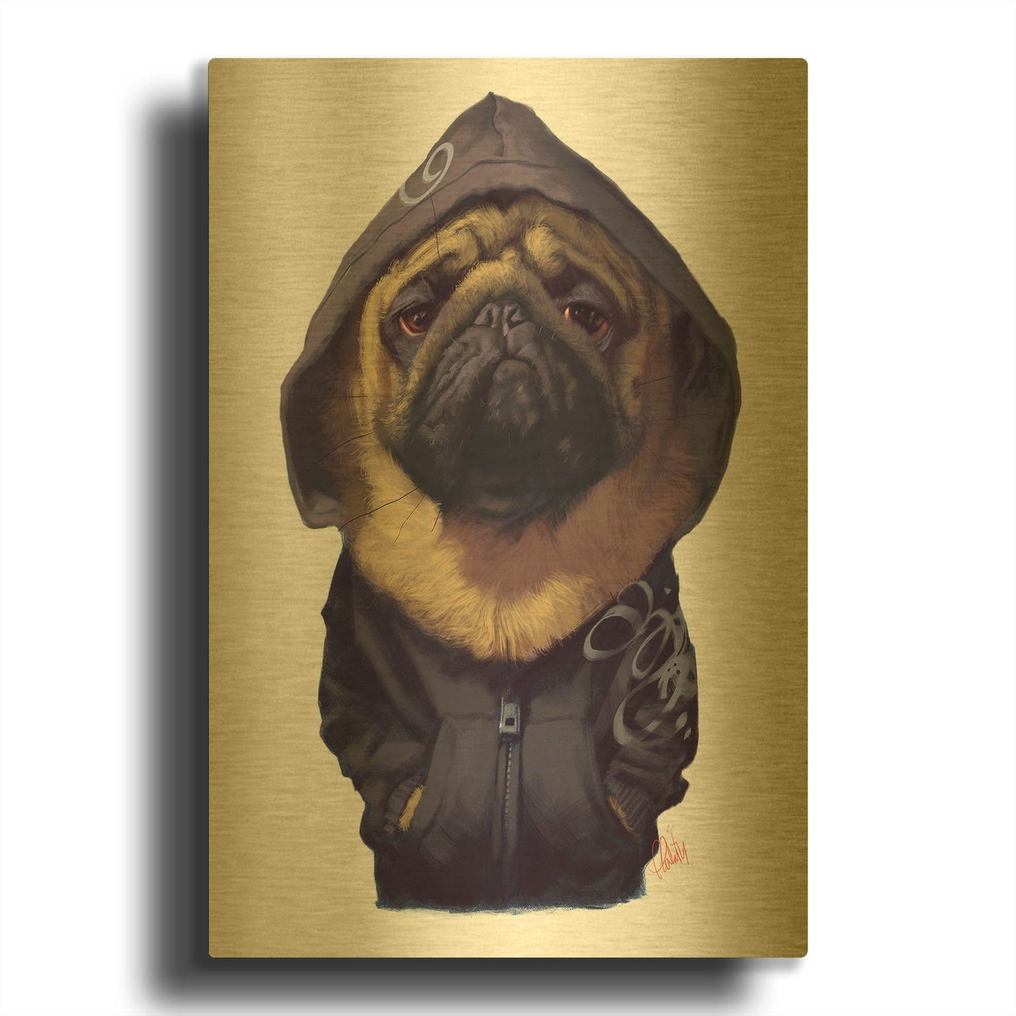 'Homie' By Thomas Fluharty Gold Metal Wall Art