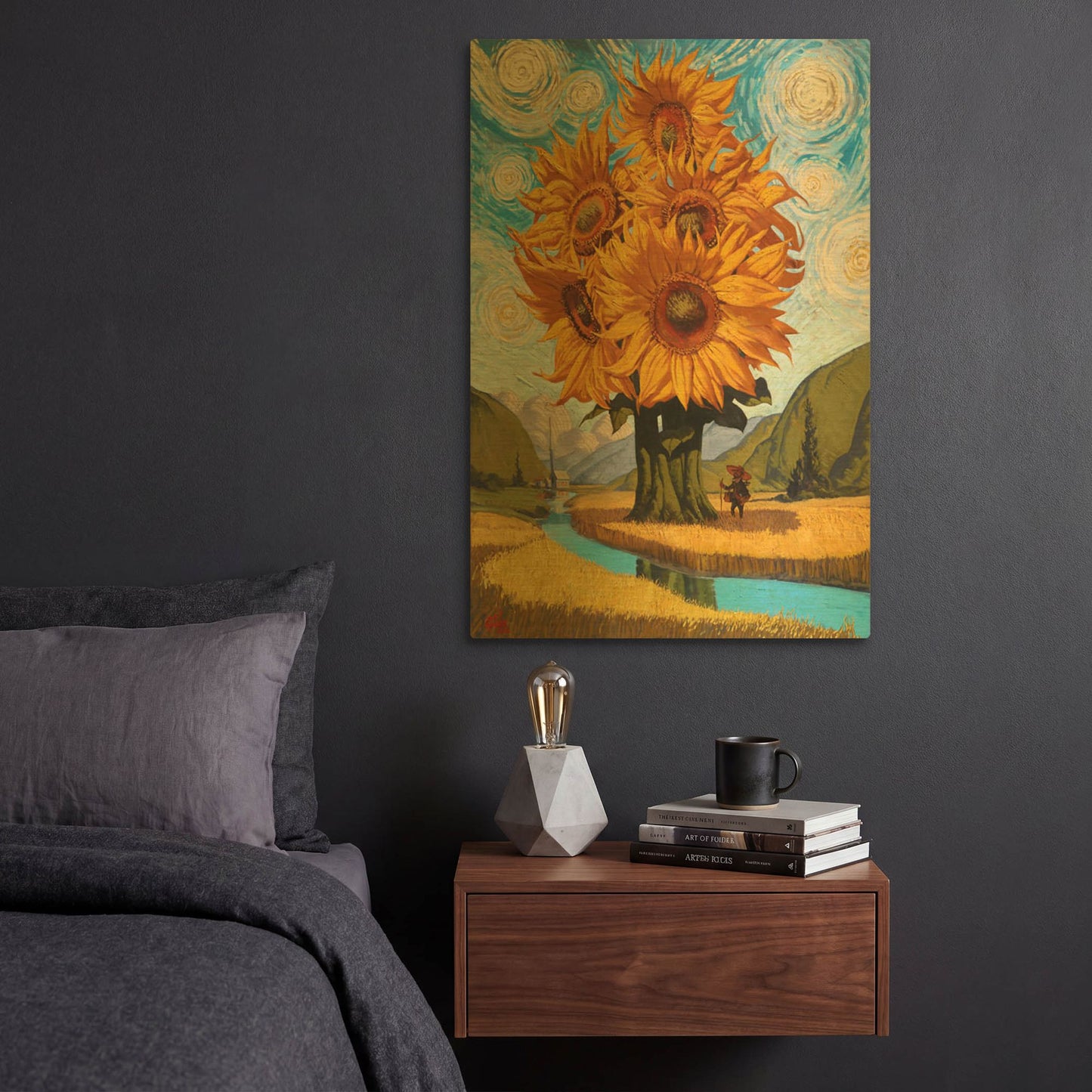 'In The Valley' By Thomas Fluharty Gold Metal Wall Art