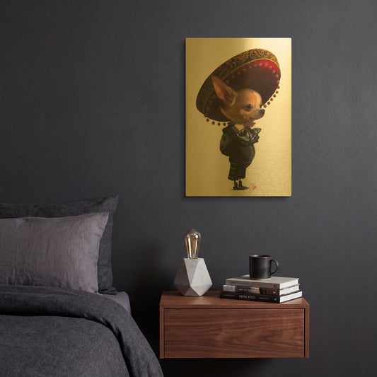 'Senorita' By Thomas Fluharty Gold Metal Wall Art
