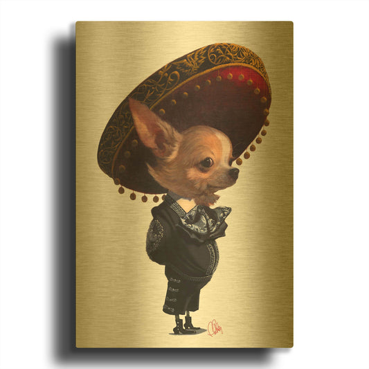 'Senorita' By Thomas Fluharty Gold Metal Wall Art