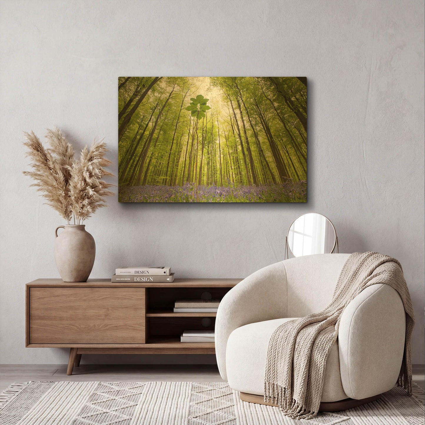 'Hallerbos D1057D' By Wilco Dragt Gold Metal Wall Art
