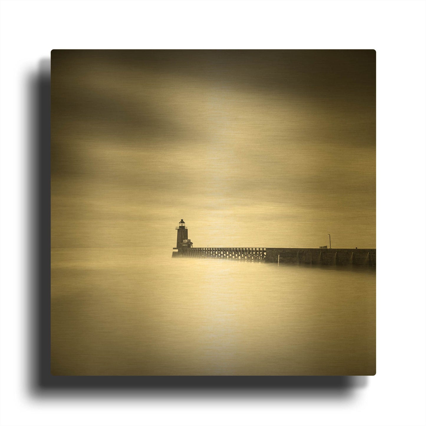 'Le Phare D1059D' By Wilco Dragt Gold Metal Wall Art