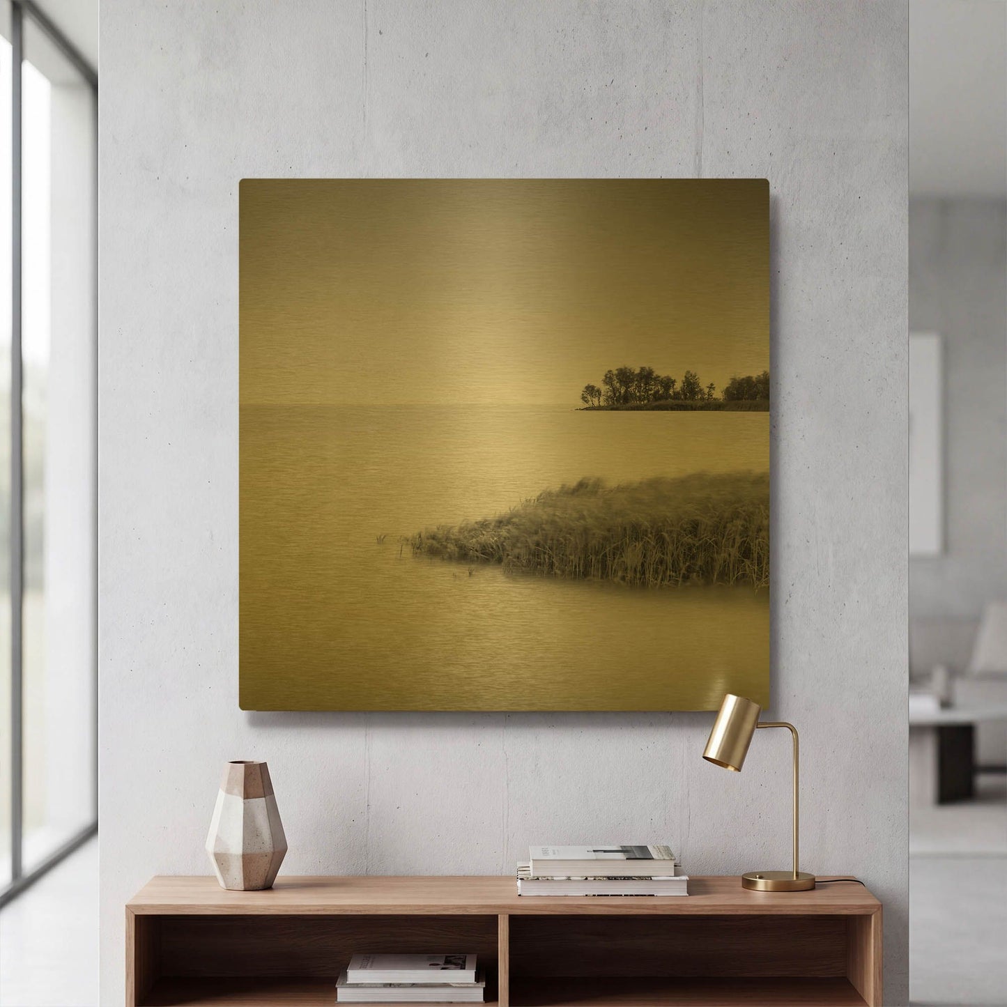 'Makkum II D1061D' By Wilco Dragt Gold Metal Wall Art