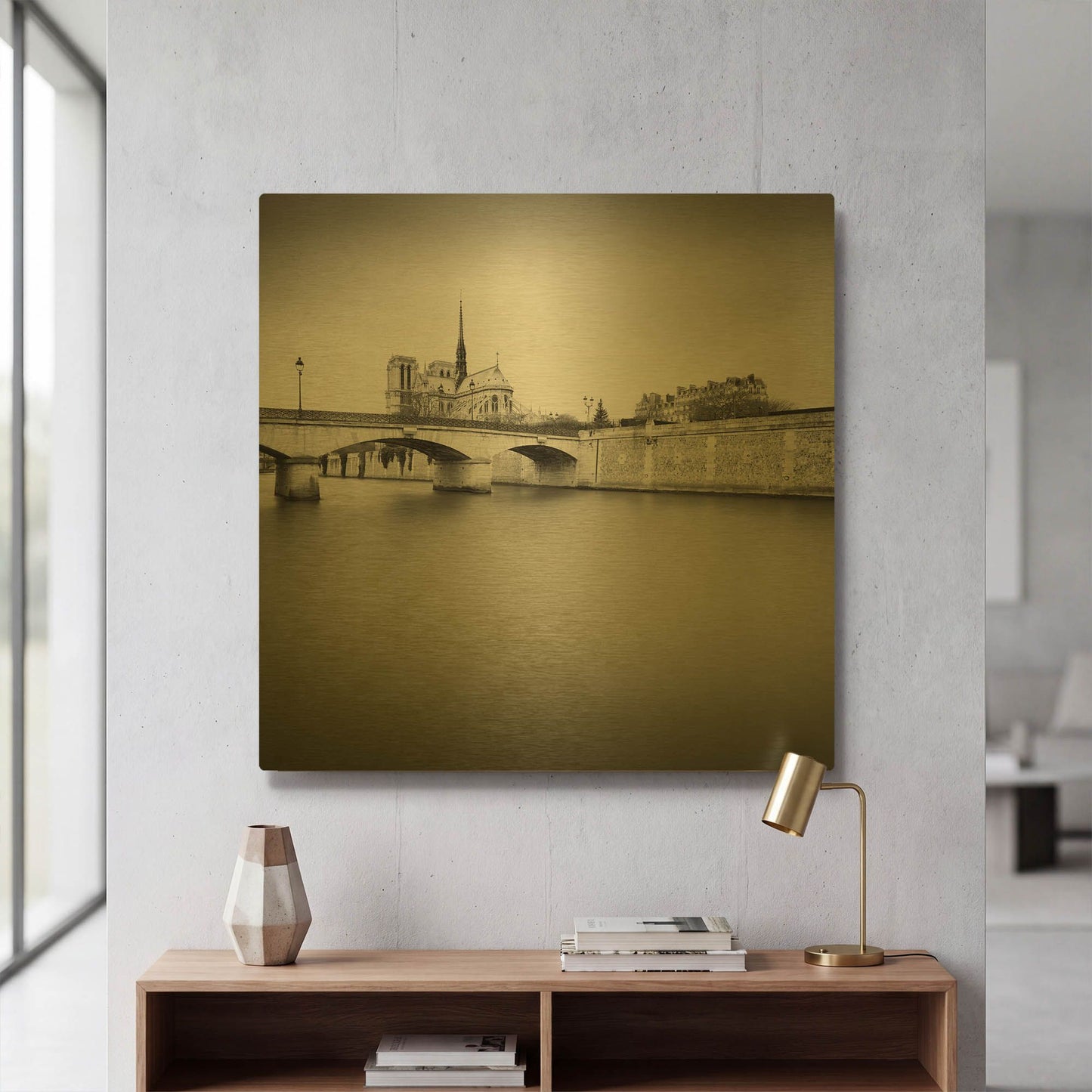 'Notre Dame I D1062D' By Wilco Dragt Gold Metal Wall Art