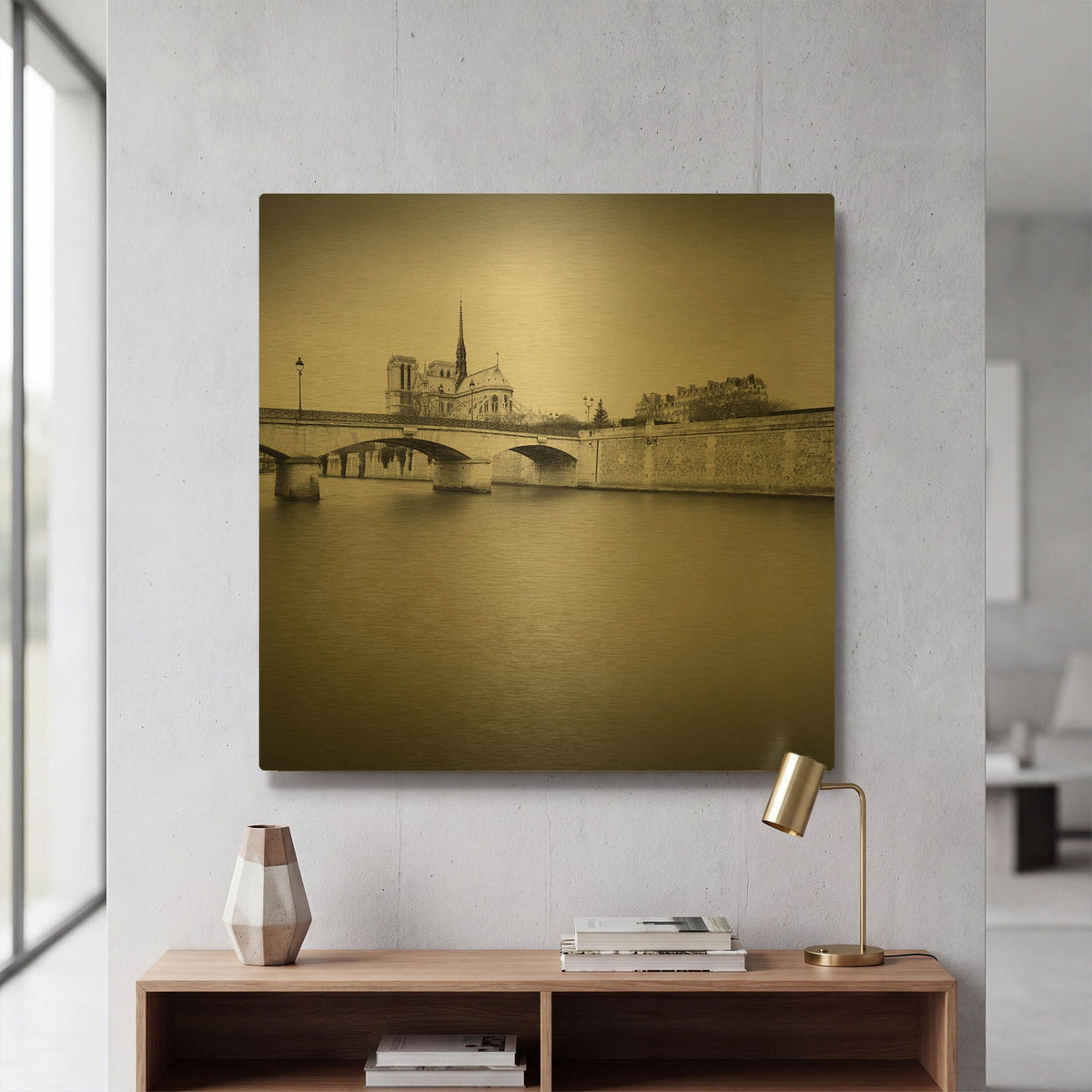 'Notre Dame I D1062D' By Wilco Dragt Gold Metal Wall Art