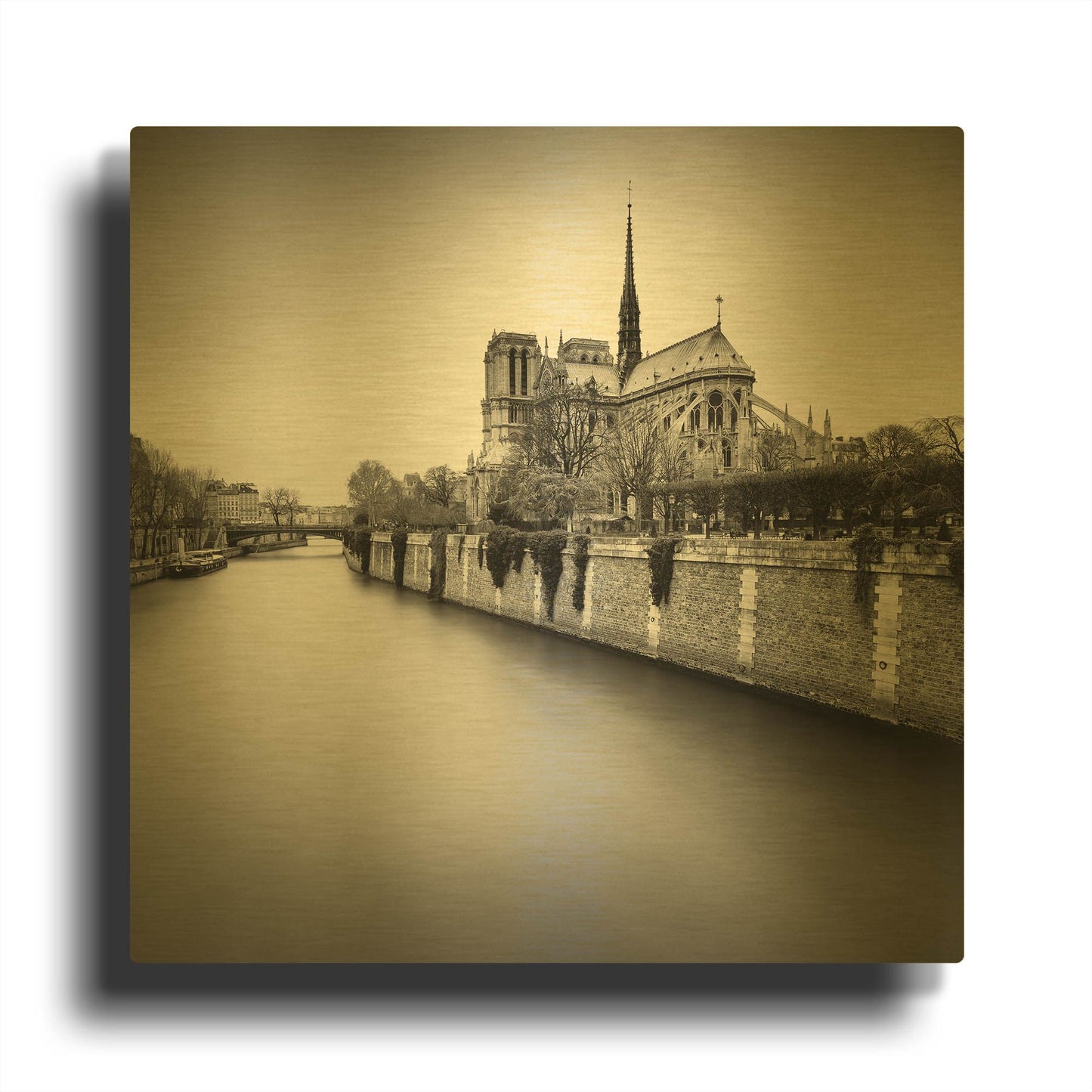 'Notre Dame II D1063D' By Wilco Dragt Gold Metal Wall Art