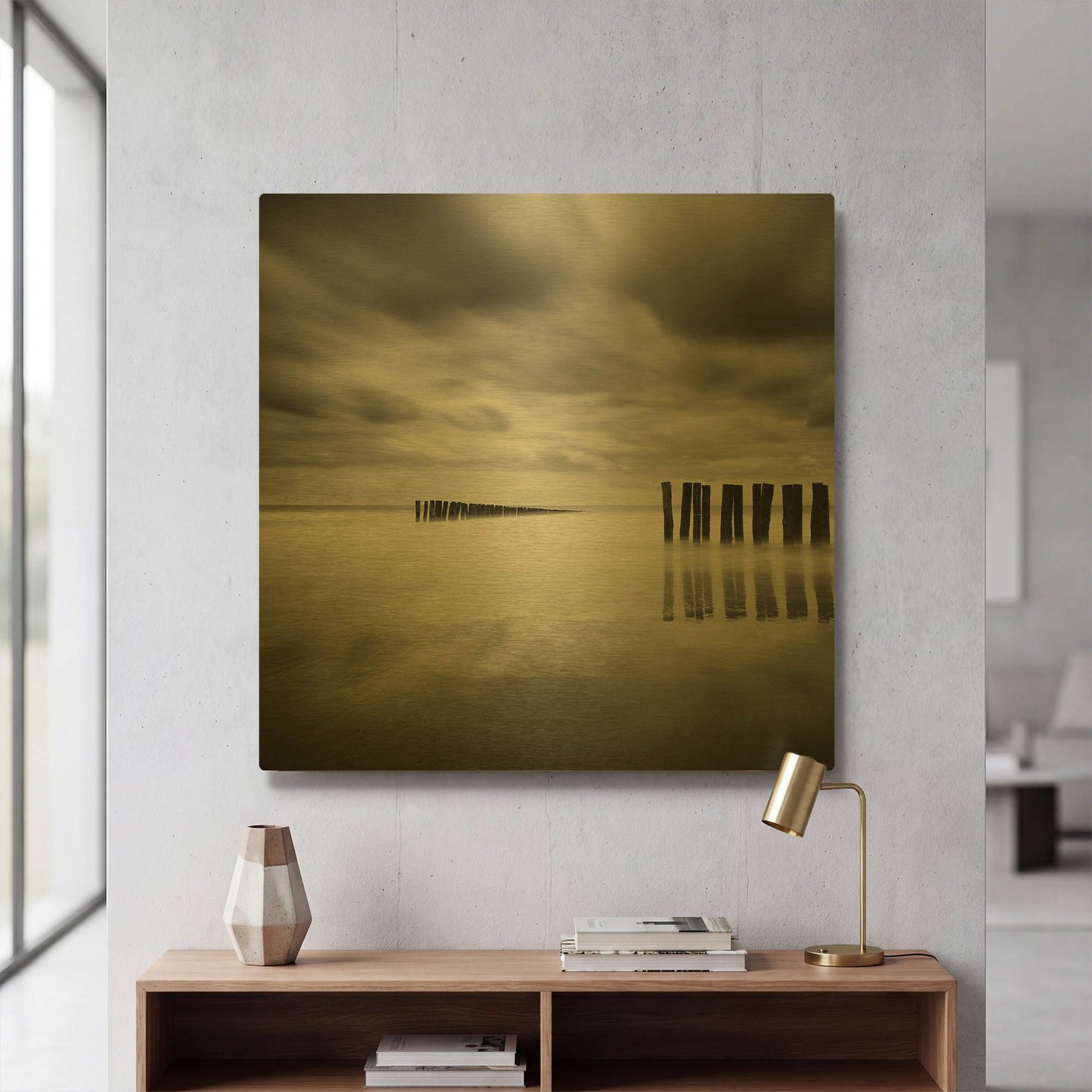 'The Gathering D1066D' By Wilco Dragt Gold Metal Wall Art