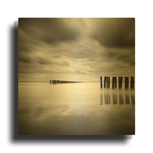 'The Gathering D1066D' By Wilco Dragt Gold Metal Wall Art