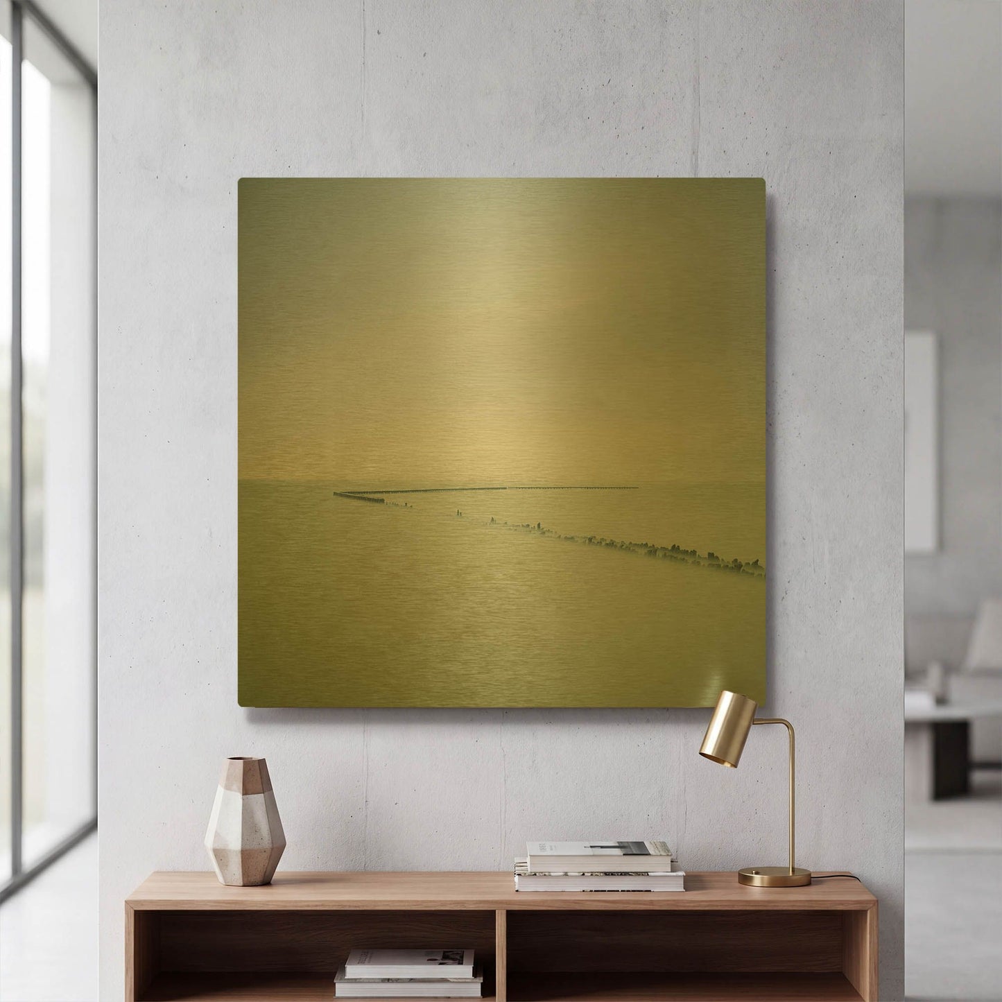 'When Time Has Passed D1069D' By Wilco Dragt Gold Metal Wall Art