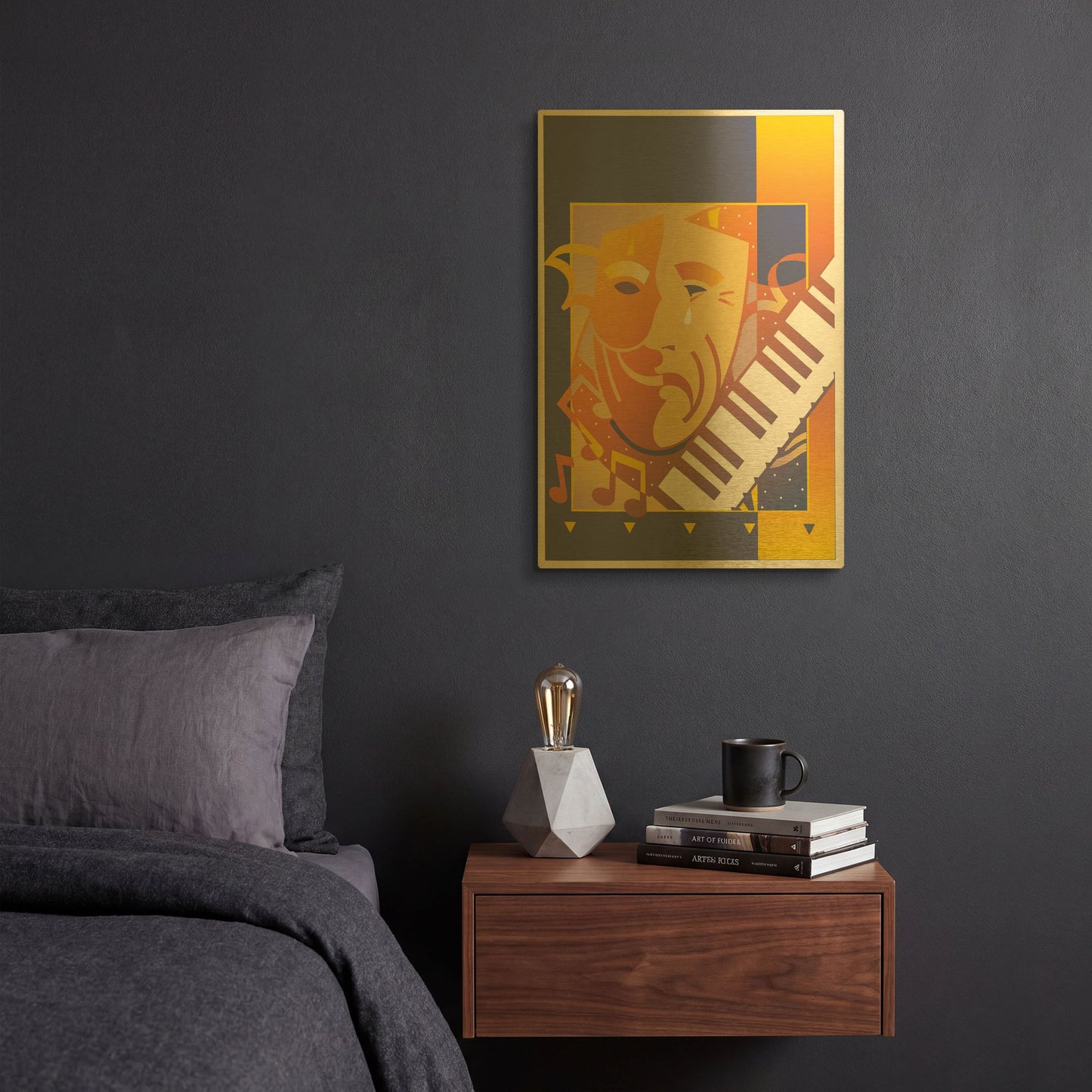 'Arts And Music' By David Chestnutt Gold Metal Wall Art