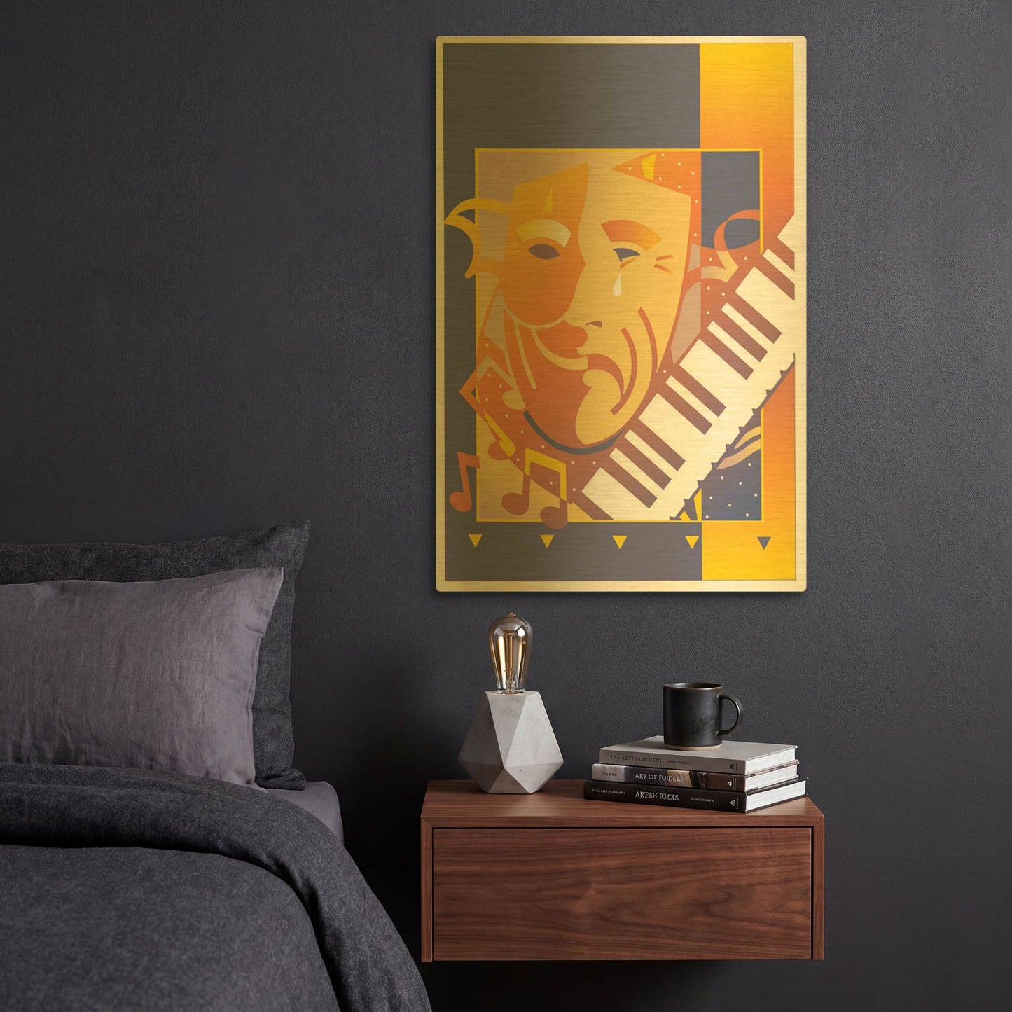 'Arts And Music' By David Chestnutt Gold Metal Wall Art