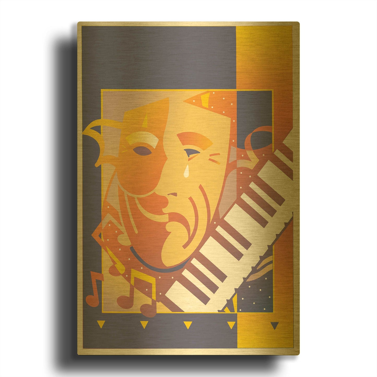 'Arts And Music' By David Chestnutt Gold Metal Wall Art