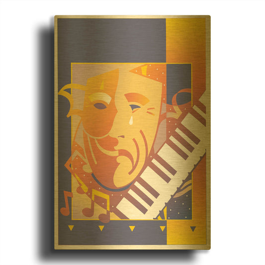 'Arts And Music' By David Chestnutt Gold Metal Wall Art