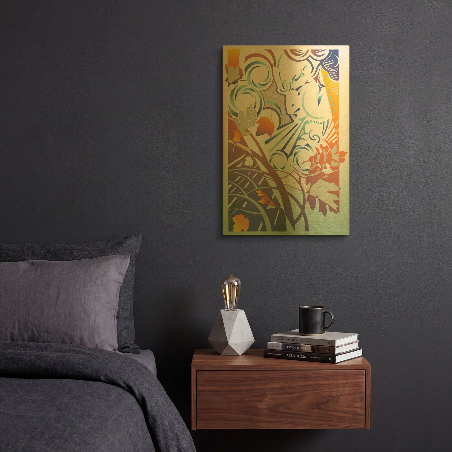 'Father Winter' By David Chestnutt Gold Metal Wall Art