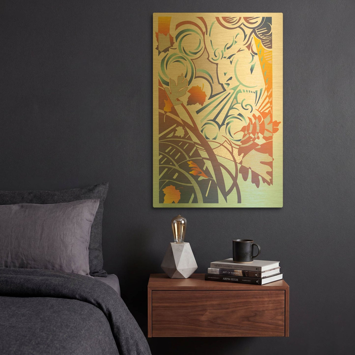 'Father Winter' By David Chestnutt Gold Metal Wall Art