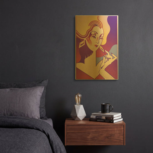 'Femme Fatale' By David Chestnutt Gold Metal Wall Art