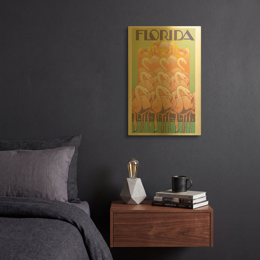 'Florida' By David Chestnutt Gold Metal Wall Art