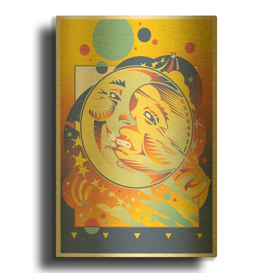 'Night And Day' By David Chestnutt Gold Metal Wall Art