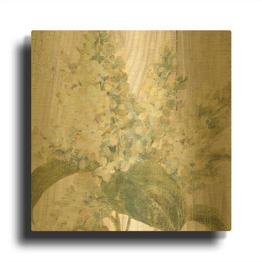 'Scented Cottage Florals II Crop' By Danhui Nai Gold Metal Wall Art