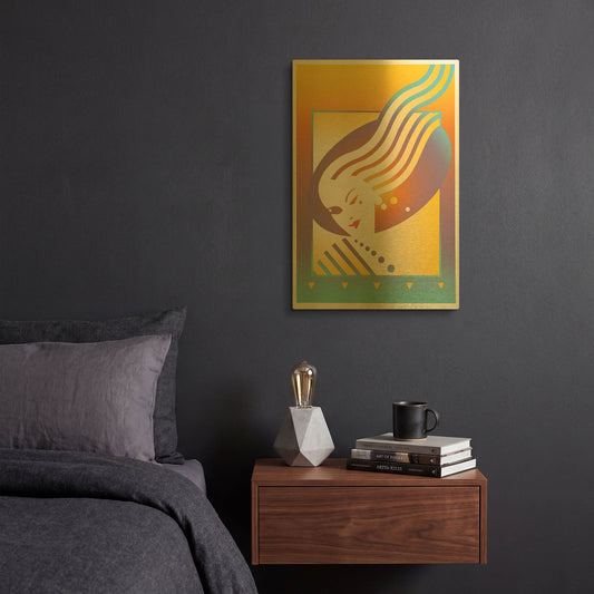 'Salon' By David Chestnutt Gold Metal Wall Art