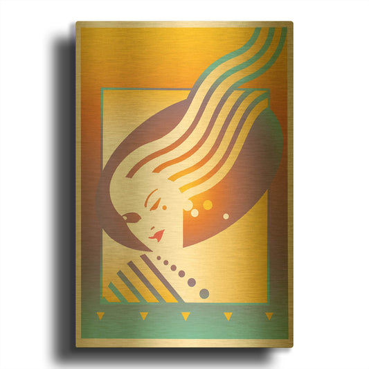 'Salon' By David Chestnutt Gold Metal Wall Art