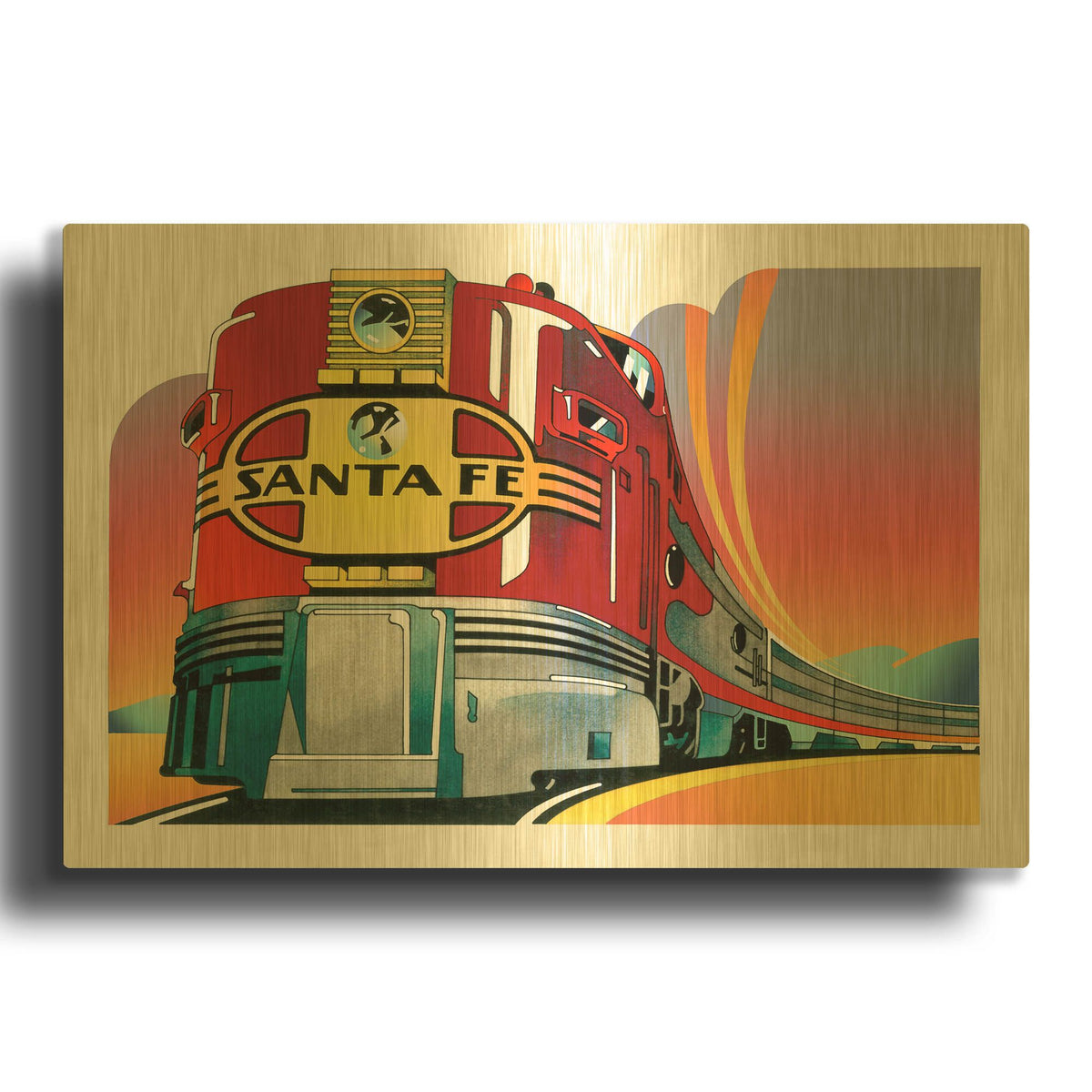 'Santa Fe' By David Chestnutt Gold Metal Wall Art