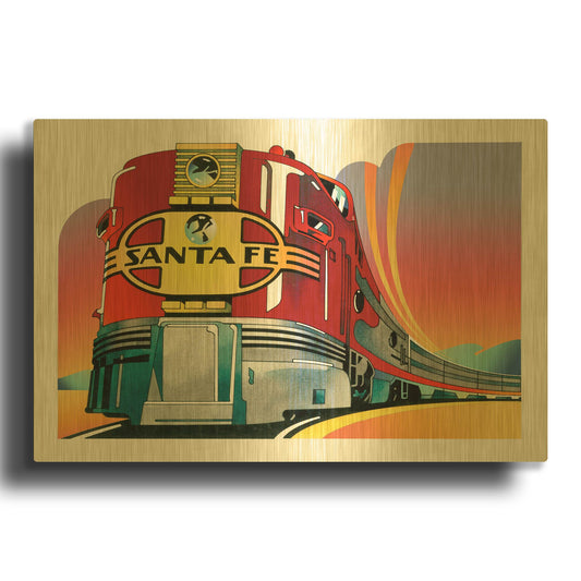 'Santa Fe' By David Chestnutt Gold Metal Wall Art