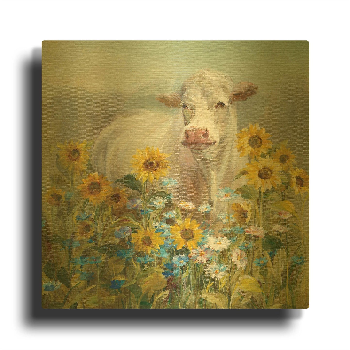 'Farm and Field I v2 Crop' By Danhui Nai Gold Metal Wall Art