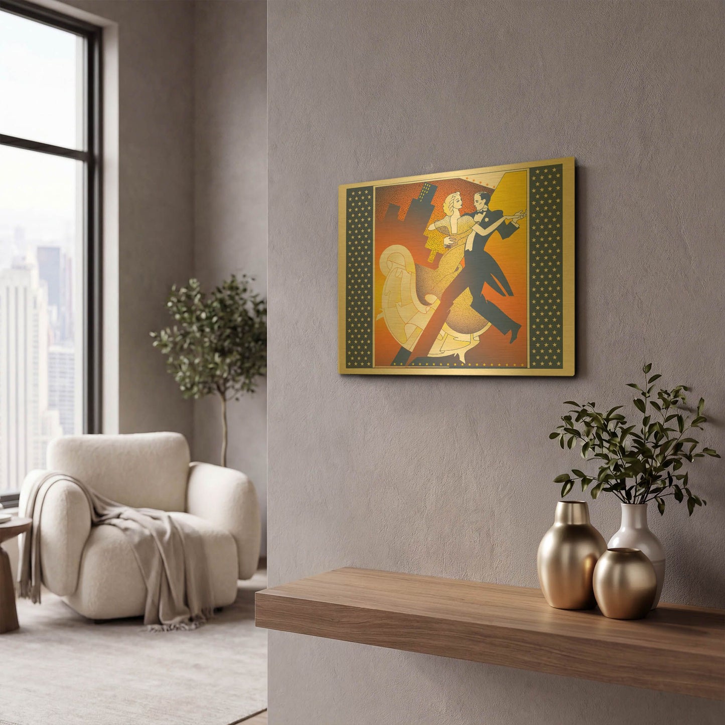 'Straussball' By David Chestnutt Gold Metal Wall Art