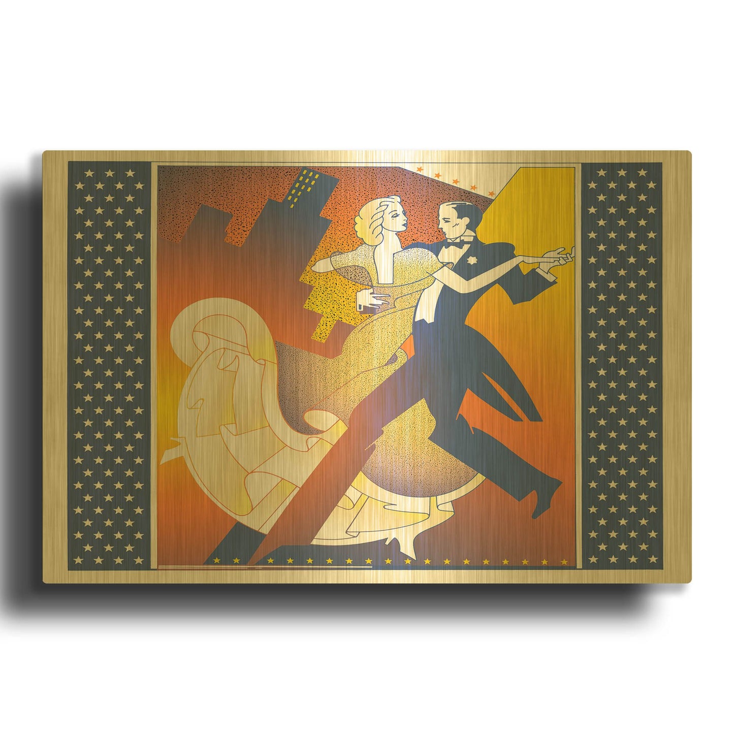 'Straussball' By David Chestnutt Gold Metal Wall Art