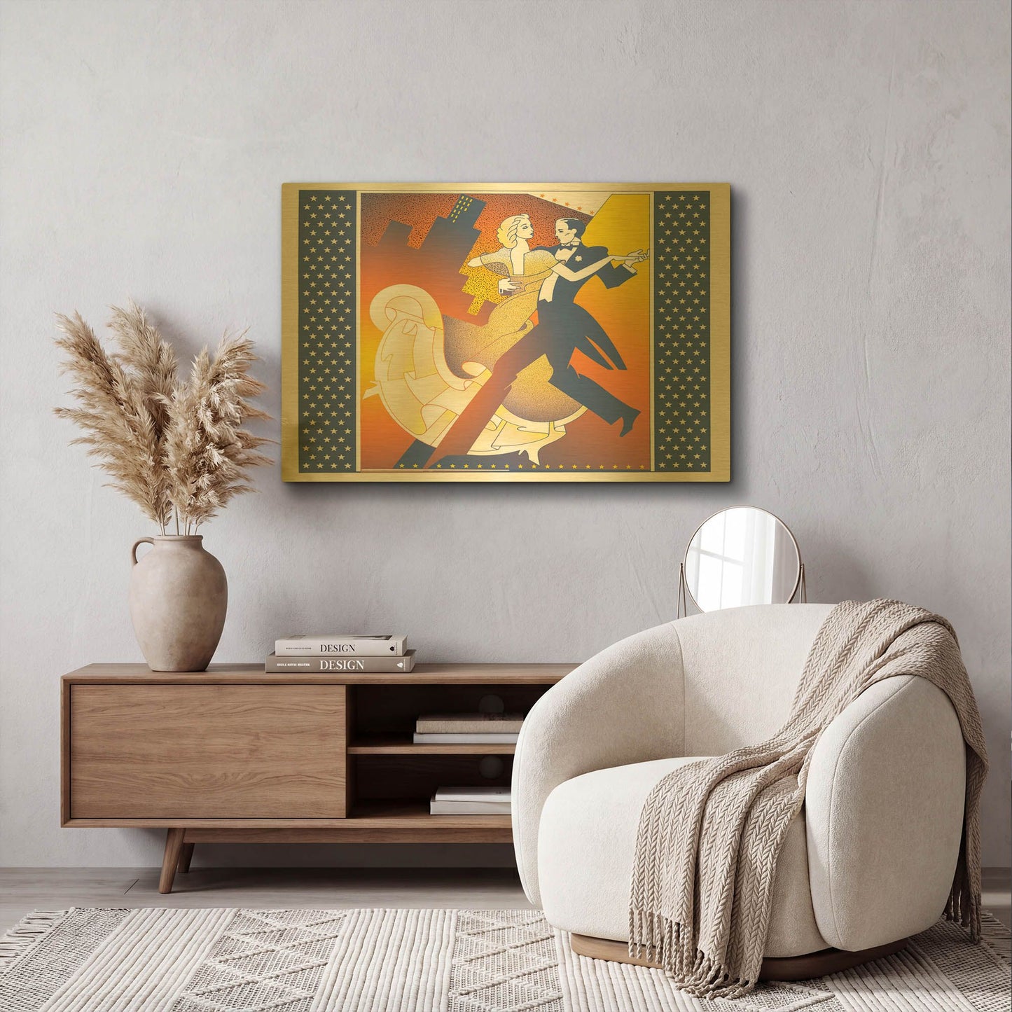 'Straussball' By David Chestnutt Gold Metal Wall Art