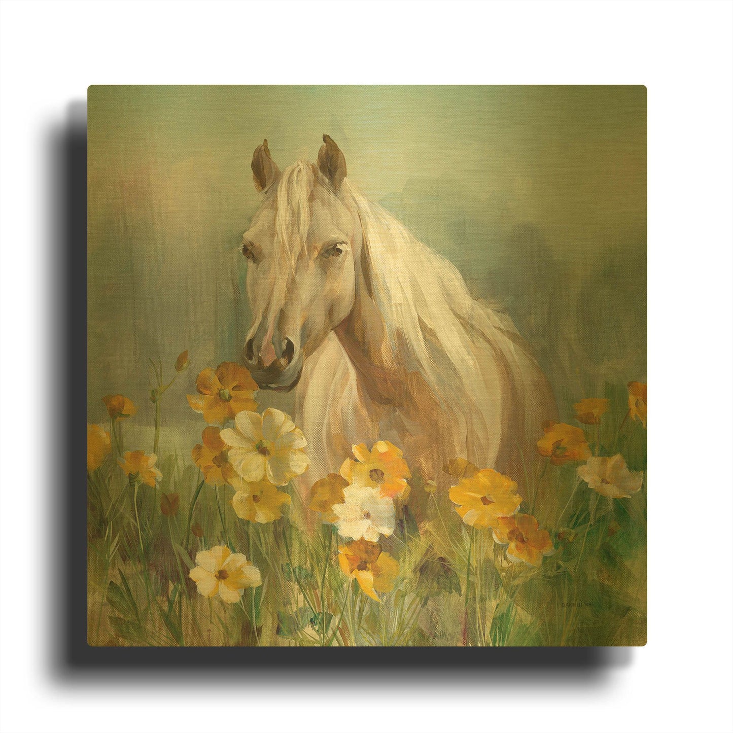 'Farm and Field II Crop' By Danhui Nai Gold Metal Wall Art