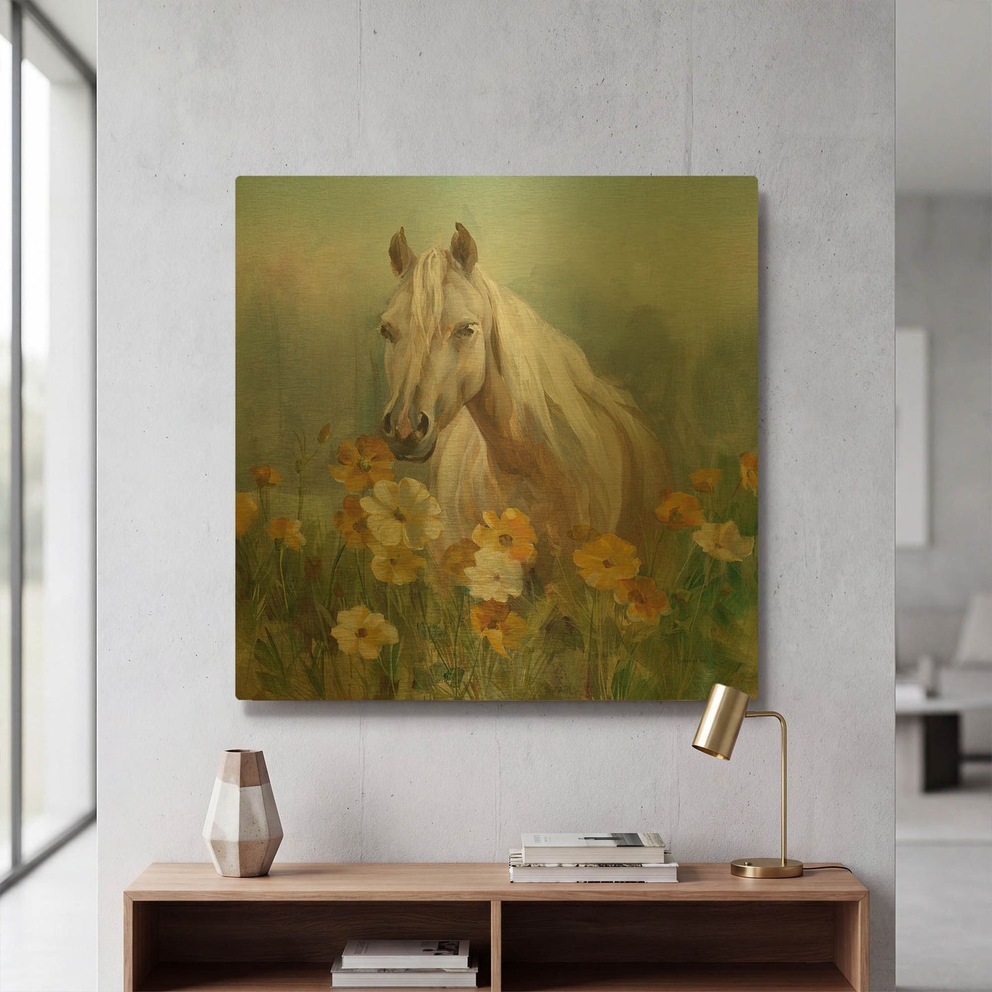 'Farm and Field II Crop' By Danhui Nai Gold Metal Wall Art