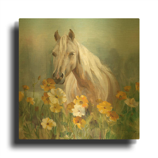 'Farm and Field II Crop' By Danhui Nai Gold Metal Wall Art