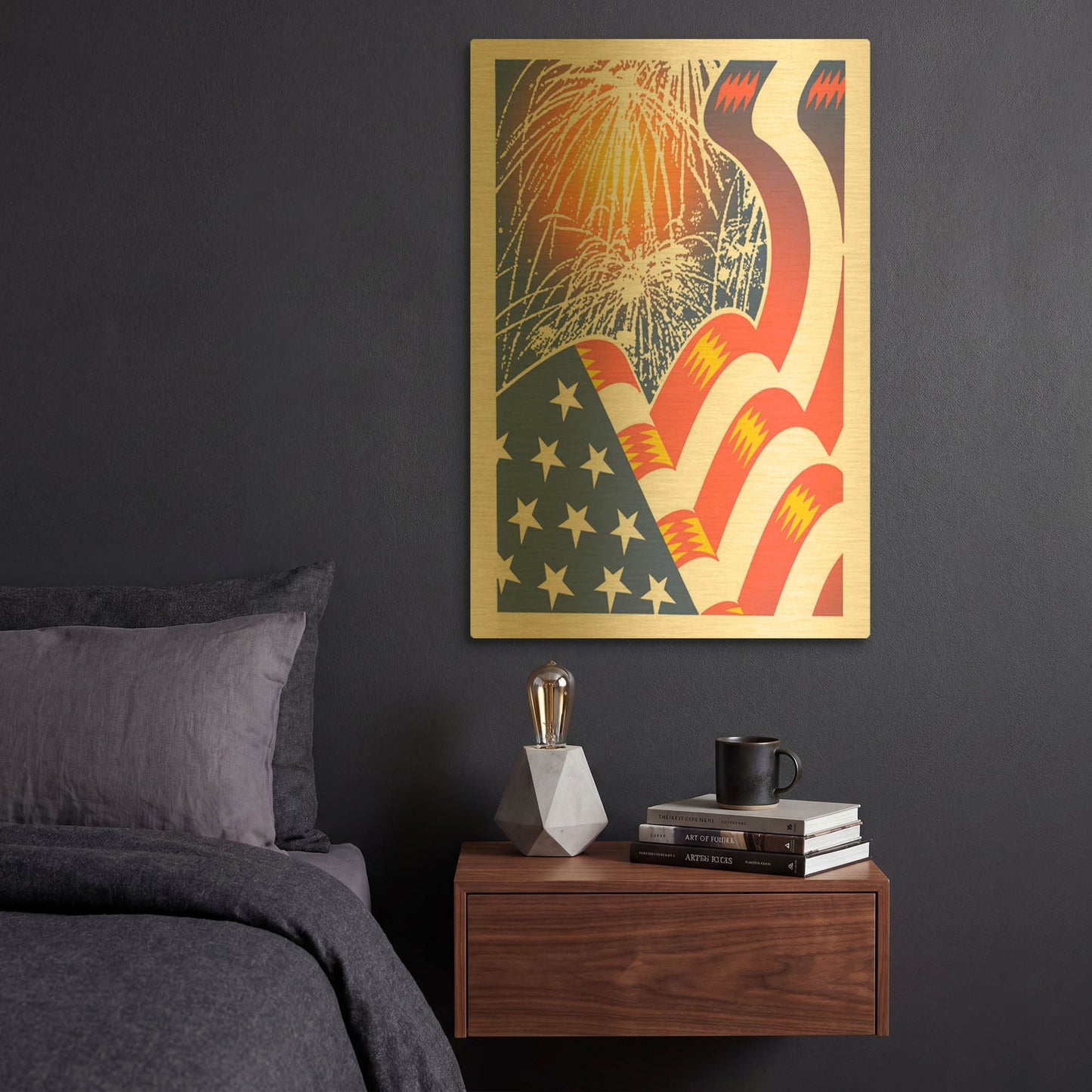 'The Fourth' By David Chestnutt Gold Metal Wall Art