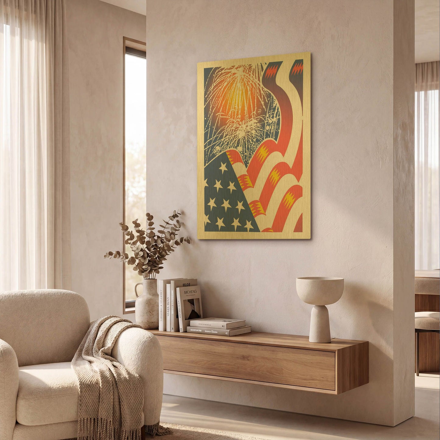 'The Fourth' By David Chestnutt Gold Metal Wall Art